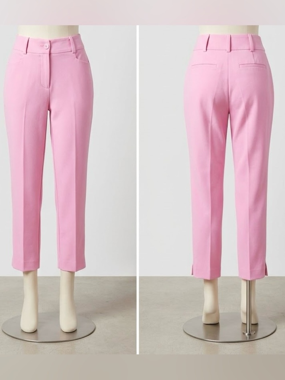 Tailored Pink Crop Dress Pants - Women's-New York and Company-Size 00P